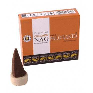 Golden Nag Palo Santo Cone 10 Pc Pack