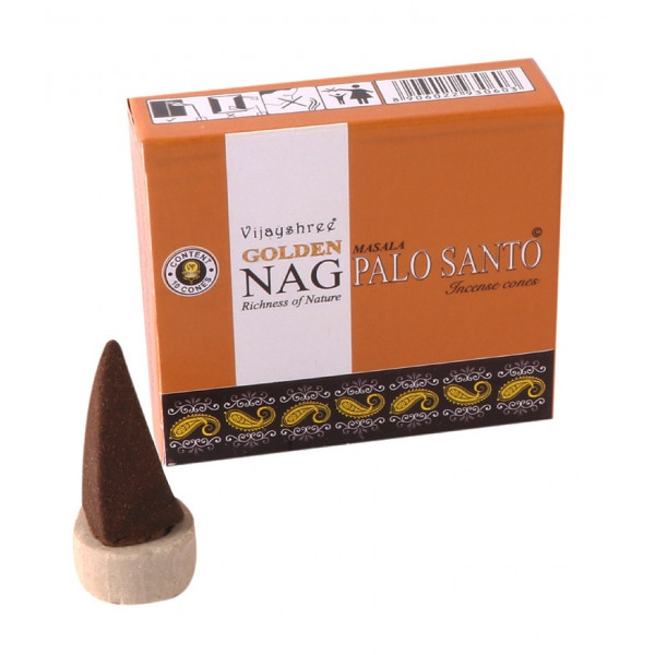 Golden Nag Palo Santo Cone 10 Pc Pack