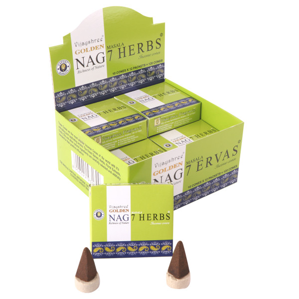 Golden Nag 7 Herbs Cone Dozen Box 