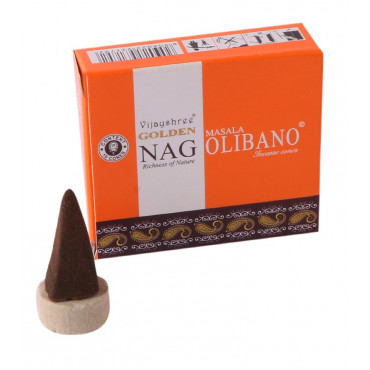 Golden Nag Olibanum Cone 10 Pc Pack