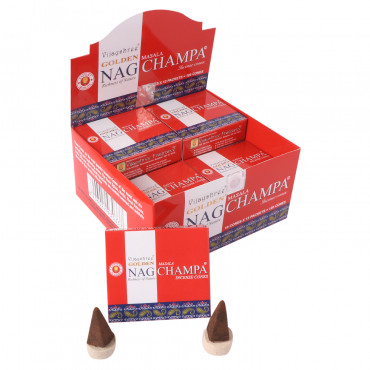 Golden Nag Champa Cone Dozen Box 