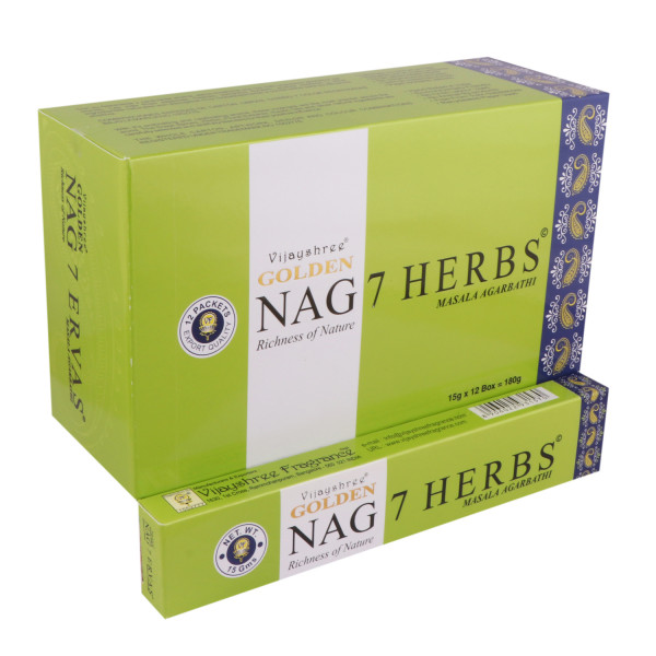 Golden Nag 7 Herbs 15 Gm Dozen Box 