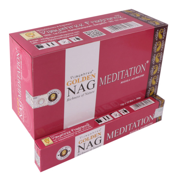 Golden Nag Meditation 15 Gm Dozen Box 