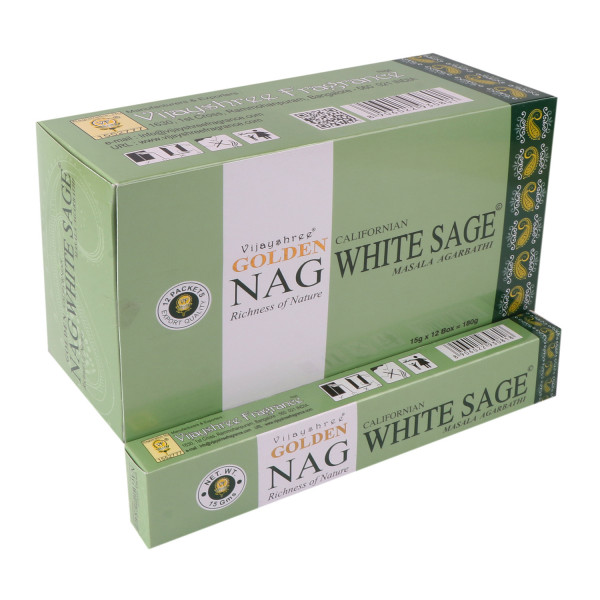 Golden Nag White Sage 15 Gm Dozen Box 