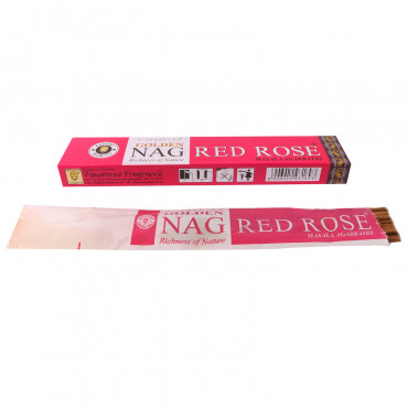 Golden Nag Red Rose 15 Gm (15 Stick) Pack